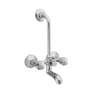 Somany Ether Wall Mixer with Provision for Overhead Shower with 115mm Long Bend Pipe