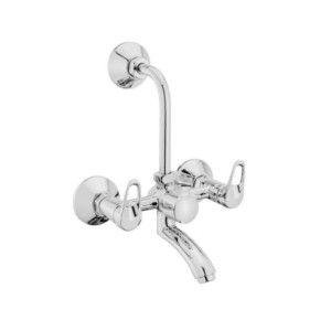 Somany Pinnacle Plus Wall Mixer Bend with Provision for Overhead Shower and with 115mm Long Bend Pipe