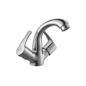 Somany Iris Centre Hole Basin Mixer with Braided Hose 