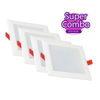 GM Buy 4 Filo 6W 6000K Slim Panel Light Square