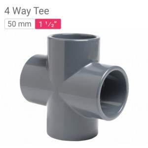 Star PVC 4 Way Tee 50mm 1.50inch