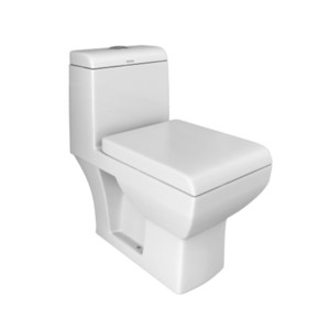 Simpolo Taxos 660x360x735mm S Trap 102mm One Piece EWC with 43015S Soft Close Seat Cover 45010 Dual Flush Soft White