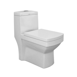 Simpolo Segno 670x360x725mm S Trap 229mm One Piece EWC with 43016S Soft Close Seat Cover 45010 Dual Flush Ivory