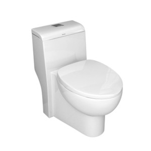 Simpolo Nova 720x377x730mm P Trap 180mm One Piece EWC with 43010S Soft Close Seat Cover 45010 Dual Flush Soft White