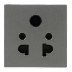Legrand Arteor Socket Shuttered 6A 2/3 Pin universal India 2 module Square