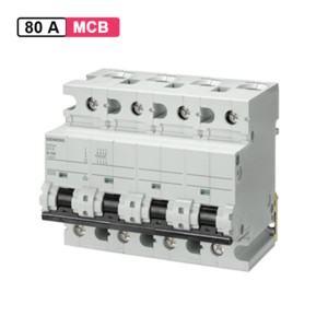 Siemens MCB 4 Pole 80A Un 230/400V 