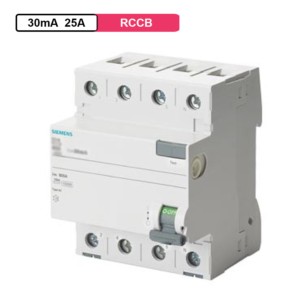 Siemens RCCB 4Pole 30mA 25A 240/415VAC 50Hz AC