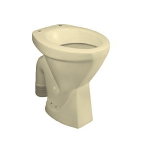 Simpolo Spice 560x350x390mm S Trap 55mm EWC with 61001J Jet Spray Seat Cover Ivory