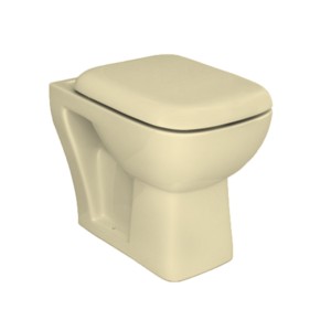 Simpolo Nettuno 550x365x410mm P Trap 175mm Concealed EWC with 21011S Nettuno Soft Close Seat Cover and 26002 Outlet-Inlet Gasket Kit Ivory