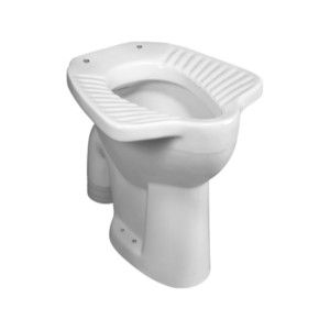 Simpolo Sandoz 565x460x385mm S Trap 55mm Anglo Indian EWC with 61004 Anglo Normal Seat Cover Soft White