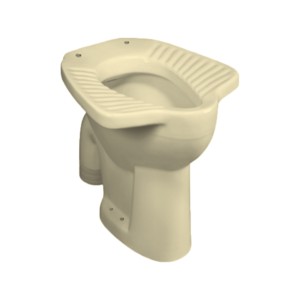 Simpolo Sandoz 565x460x385mm S Trap 55mm Anglo Indian EWC with 61004 Anglo Normal Seat Cover Ivory