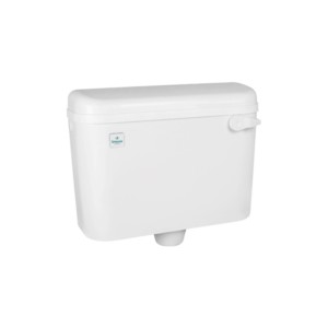 Simpolo Slim 420x135x345mm Single Flush Cistern with internal Fitting Soft White