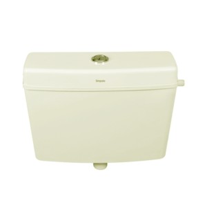 Simpolo Salmon 455x145x400mm Dual Flush Cistern with internal Fitting Ivory