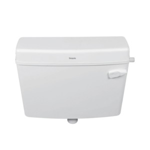 Simpolo Salmon 455x145x400mm Single Flush Cistern with internal Fitting Soft White
