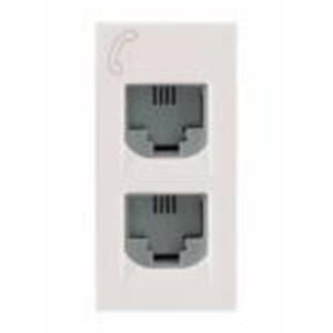 Legrand Lyncus Telephone socket double RJ11 1 module White