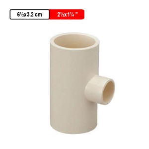 Ashirvad CPVC Reducer Tee SCH 80 with 2.5x1.25Inch