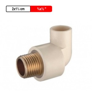 Ashirvad CPVC Brass Elbow Long 0.75x0.5Inch