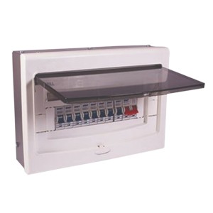 Signal 8way 63A Sandeep Rotary and Isolator Single Panel Glass Door DB