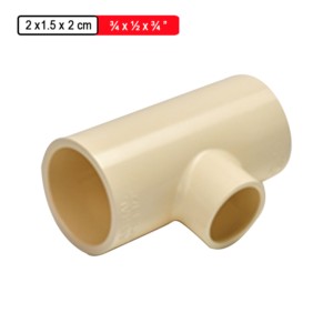 Astral CPVC Pro Copper Tube Size Reducer Tee SOC 2.0x1.5x2.0cm .75x.5x.75inch