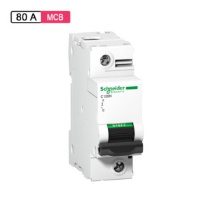 Schneider Electric Acti 9 AC MCB 80A 1.5M 1Pole 10kA C120N