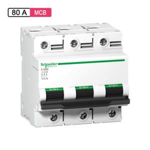 Schneider Electric Acti 9 AC MCB 80A 4.5M 3Pole 10kA C120N
