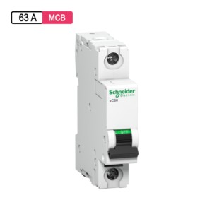 Schneider Electric Acti 9 AC MCB 63A C Curve 1M 1Pole xC60 ISI