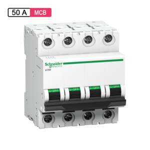 Schneider Electric Acti 9 AC MCB 50A D Curve 4M 4Pole xC60 ISI