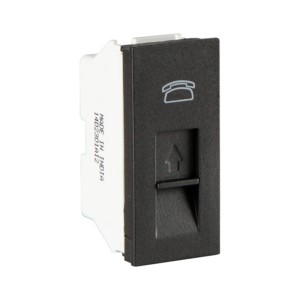 Crabtree Athena Tel Socket 1M Misty Grey