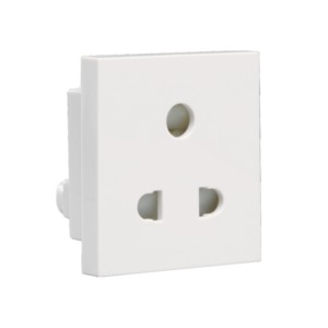 Crabtree Athena 6 A 3 Pin Shuttered Socket with ISI marking Chalk White