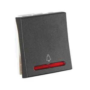 Crabtree Athena 10 A Bell Push With Indicator Misty Grey