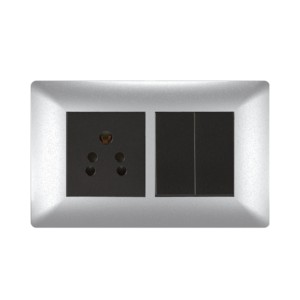 Crabtree Athena 4M Combined Plates Misty Silver