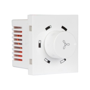 Crabtree Athena 8+1 Fan regulator Round Knob 2M Chalk White