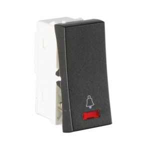 Crabtree Athena Classic 10 A Bell Push with Indicator Elephant Grey Switch