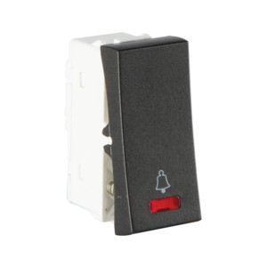 Crabtree Athena 10 A Bell Push With Indicator Misty Grey