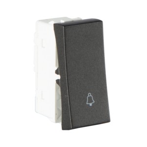 Crabtree Athena 10 A One Way Bell Push Switch Misty Grey