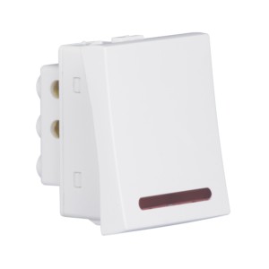 Crabtree Athena Classic 32 A DP Switch with indicator 2 M Chalk White Switch