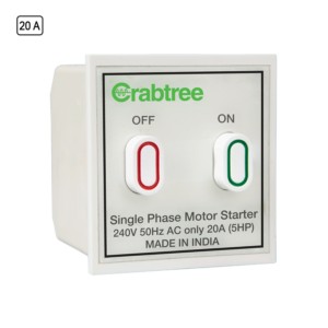 Crabtree 20 A Motor Starter Switch Chalk White