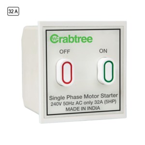 Crabtree 32 A Motor Starter Switch Chalk White