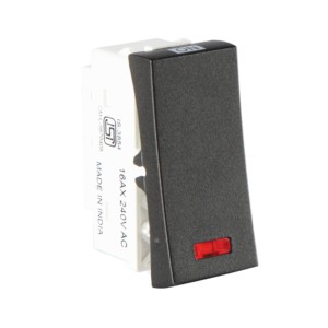 Crabtree Athena 10 AX One Way Switch Indicator Misty Grey