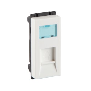 Crabtree Old Murano RJ 11 Tel Jack With Shutter White