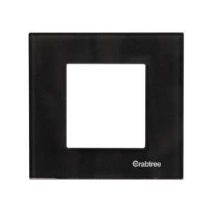 Crabtree Sparking Black 2M Combined Plate Azure