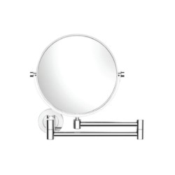 Jaquar Continental Double Arm Wall Mounted Reversible Plain / Magnifying (X3) Pivotal Mirror