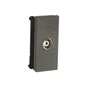 Crabtree Athena TV Socket 1M Elephant Grey