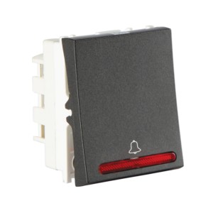 Crabtree Athena Moderna 10 A Mega Bell Push with Indicator Elephant Grey Switch