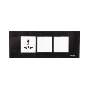 Crabtree Athena Amare 6M Decorative Glass Plates Dazzle Black