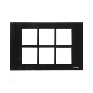 Crabtree Athena Amare 12M Decorative Glass Plates Dazzle Black