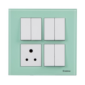 Crabtree Athena Amare 8M H Decorative Glass Plates Somber Green