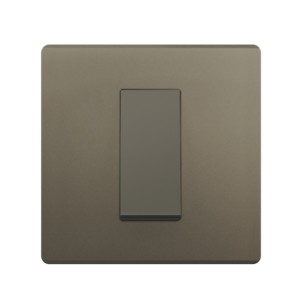 Crabtree Athena 1M PC Combined Plate Moderna Elephant Grey