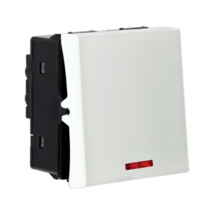 Crabtree Athena Moderna 32 A DP Switch with indicator 2 M Chalk White Switch