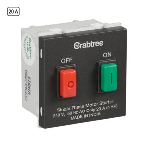 Crabtree 20 A Motor Starter Switch Elephant Grey